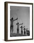 Girls Practicing Archery-null-Framed Photographic Print