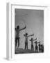 Girls Practicing Archery-null-Framed Photographic Print