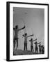 Girls Practicing Archery-null-Framed Photographic Print