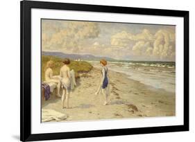 Girls Preparing to Bathe on a Beach-Paul Fischer-Framed Giclee Print