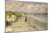 Girls Preparing to Bathe on the Beach-Paul Fischer-Mounted Giclee Print