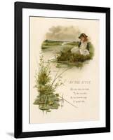 Girls Reading by River-Edith S. Berkeley-Framed Art Print