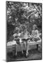 Girls Reading on Park Bench-Philip Gendreau-Mounted Photographic Print