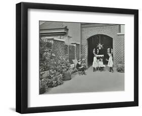 Girls Relaxing in a Roof Top Garden, White Lion Street School, London, 1912-null-Framed Photographic Print