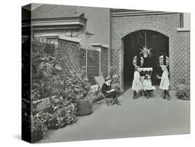 Girls Relaxing in a Roof Top Garden, White Lion Street School, London, 1912-null-Stretched Canvas