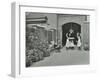 Girls Relaxing in a Roof Top Garden, White Lion Street School, London, 1912-null-Framed Premium Photographic Print