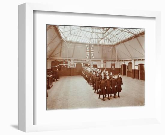 Girls Returning from Play, Thomas Street Girls School, Limehouse, Stepney, London, 1908-null-Framed Photographic Print