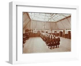 Girls Returning from Play, Thomas Street Girls School, Limehouse, Stepney, London, 1908-null-Framed Photographic Print