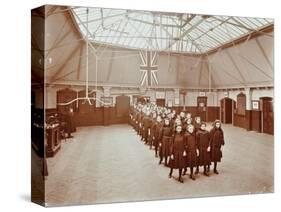 Girls Returning from Play, Thomas Street Girls School, Limehouse, Stepney, London, 1908-null-Stretched Canvas