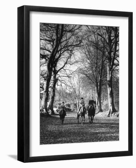 Girls Riding Horses-null-Framed Photographic Print