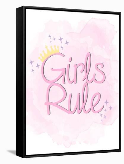 Girls Rule 1-Kimberly Allen-Framed Stretched Canvas