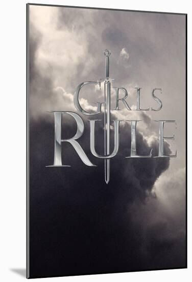 Girls Rule- Epic Vertical Sword-null-Mounted Poster