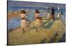 Girls Running, Walberswick Pier-Philip Wilson Steer-Stretched Canvas