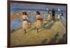 Girls Running, Walberswick Pier-Philip Wilson Steer-Framed Giclee Print