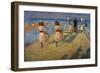 Girls Running, Walberswick Pier-Philip Wilson Steer-Framed Giclee Print