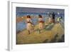 Girls Running, Walberswick Pier-Philip Wilson Steer-Framed Giclee Print