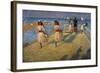 Girls Running, Walberswick Pier-Philip Wilson Steer-Framed Giclee Print