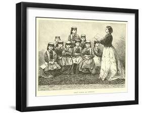 Girls' School at Cettigne-null-Framed Giclee Print