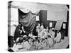 Girls' School in Algiers, C.1860 (B/W Photo)-Jacques Antoine Moulin-Stretched Canvas