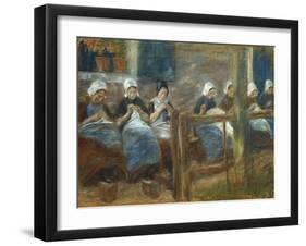 Girls Sewing in Huizen-Max Liebermann-Framed Giclee Print