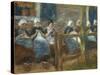 Girls Sewing in Huizen-Max Liebermann-Stretched Canvas