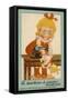 Girls Sews Doll-null-Framed Stretched Canvas