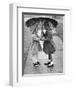 Girls Sharing an Umbrella-Josef Scaylea-Framed Photographic Print