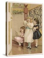 Girls Singing Carols-null-Stretched Canvas