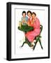 "Girls Sipping Sodas,"September 21, 1935-Ellen Pyle-Framed Giclee Print