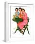 "Girls Sipping Sodas,"September 21, 1935-Ellen Pyle-Framed Giclee Print