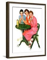 "Girls Sipping Sodas,"September 21, 1935-Ellen Pyle-Framed Giclee Print