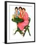 "Girls Sipping Sodas,"September 21, 1935-Ellen Pyle-Framed Giclee Print