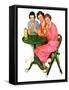 "Girls Sipping Sodas,"September 21, 1935-Ellen Pyle-Framed Stretched Canvas