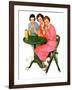 "Girls Sipping Sodas,"September 21, 1935-Ellen Pyle-Framed Giclee Print