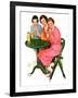 "Girls Sipping Sodas,"September 21, 1935-Ellen Pyle-Framed Giclee Print