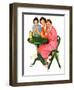 "Girls Sipping Sodas,"September 21, 1935-Ellen Pyle-Framed Giclee Print