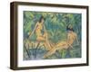 Girls Sitting by the Water, c.1920-Otto Muller or Mueller-Framed Giclee Print