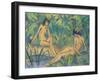 Girls Sitting by the Water, c.1920-Otto Muller or Mueller-Framed Giclee Print