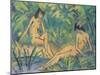 Girls Sitting by the Water, c.1920-Otto Muller or Mueller-Mounted Giclee Print