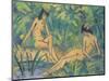 Girls Sitting by the Water, c.1920-Otto Muller or Mueller-Mounted Giclee Print