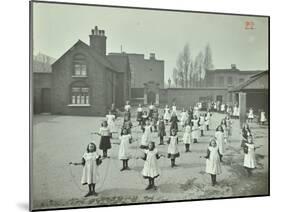 Girls Skipping, Rushmore Road Girls School, Hackney, 1908-null-Mounted Premium Photographic Print