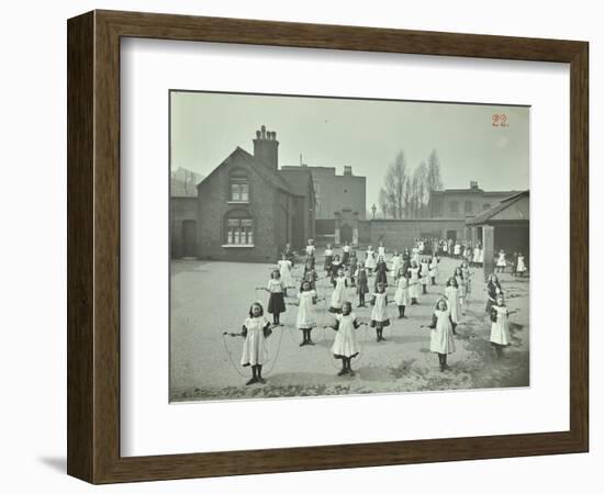 Girls Skipping, Rushmore Road Girls School, Hackney, 1908-null-Framed Photographic Print