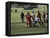 Girls' Soccer Game-null-Framed Stretched Canvas