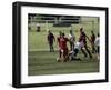 Girls' Soccer Game-null-Framed Photographic Print