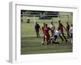 Girls' Soccer Game-null-Framed Photographic Print