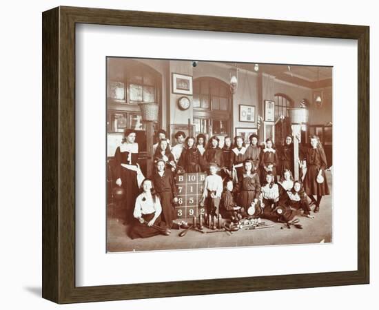 Girls Sports Club Members, Cromer Street School/Argyle School, St Pancras, London, 1906-null-Framed Photographic Print