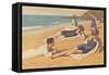 Girls Sunbathing on Sand-L Tanqueray-Framed Stretched Canvas