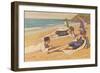 Girls Sunbathing on Sand-L Tanqueray-Framed Art Print