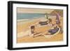 Girls Sunbathing on Sand-L Tanqueray-Framed Art Print