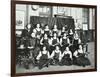 Girls Swimming Championship Team with their Shield, Tollington Park Central School, London, 1915-null-Framed Photographic Print
